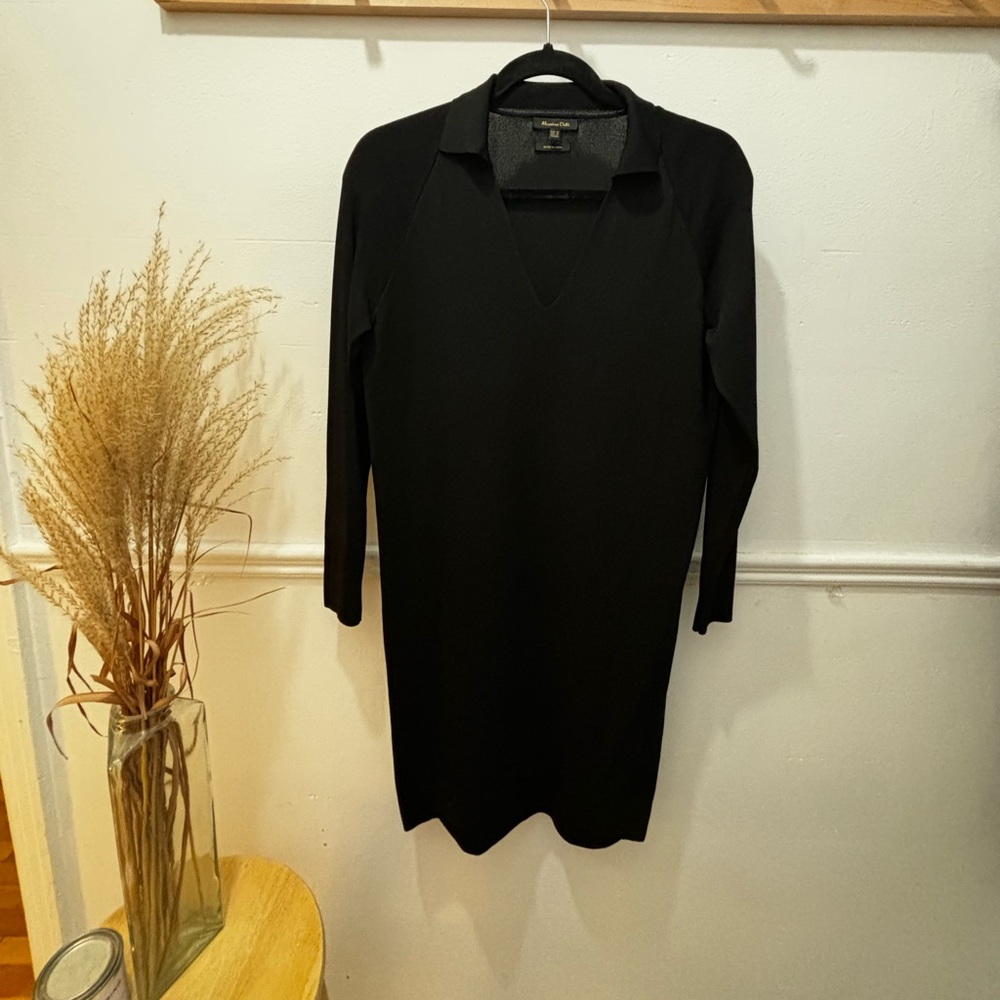 Black Massimo Dutti dress with collar